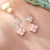 Brincos de Zircônia de Trevo de Quatro Folhas de Alta Qualidade Acessível Moda de Luxo Brincos com Pino de Prata S925 Estilo Coreano Exquisitos Pequenos Brincos de Aroma para Mulheres