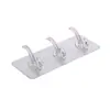 Gancho de Almacenamiento de Cocina Multifuncional, Gancho Transparente para Abrigos, Tira Adhesiva para Colgar Detrás de la Puerta, Baño, Ganchos sin Taladro