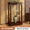 Estante para Flores Chino Sala de Estar de Pie Estante de Almacenamiento Balcón Mesa para Flores de Madera Maciza 2025 Nuevo Estante para Macetas Interior Multicapa