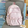 Mochila Transfronteriza de Nuevo Estilo para Mujer, Bolso Escolar Estudiante Estilo Coreano de Alta Apariencia, Gran Capacidad, Estampado, Simple, Ligero, Mochila de Viaje