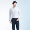 Camisa de trabalho branca de manga curta estilo chinês 2026, gola alta, estilo nacional, fibra de bambu stretch, camisa formal profissional sem rugas para mulheres