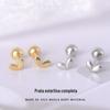 Versão coreana de S925 mini brinco de lóbulo adequado mini brinco de parafuso torcido em forma de coração de amor brincos de prata personalidade brincos pequenos brincos