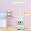 Lámpara de Mesa de Dibujos Animados Labubu para Dormitorio, Escritorio, Mesita de Noche, Carga USB, Habitación Infantil, Luz Nocturna para Dormir, Regalo para Eventos