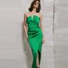 Vestido de Novia Aliexpress 2026 Estilo Nuevo Verde Elegante Anfitrión Banquete Niña Fiesta de Cumpleaños Vestido Ajustado