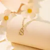Collar Transfronterizo con Colgantes de Letra P de Nicho, Sencillo y Versátil, Lujo Ligero con un Toque de Alta Gama, Cadena para Clavícula para Mujer, Venta al por Mayor desde el Fabricante