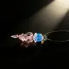 Colgante de medusa de cristal puro hecho a mano en Zibo Collar de cristal Regalo Artesanía de alta gama cultural y creativa Regalo de joyería Colgante Regalo