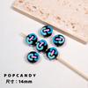 Cadena inferior negra pintada a mano, lindas cuentas infantiles, material de cuentas hecho a mano, pulsera, collar, joyería, cuentas sueltas, accesorios