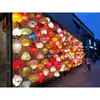 Lanternas de Meio Outono Estilo Chinês para Exterior Estilo Ano Novo Antigo Festival das Lanternas Lanternas Florais Retro para Exterior Diamante Restaurante Vietnamita Outros
