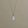 Collar Colgante de Calabaza Pequeña Transparente Dulce y Fresco para Mujer, Nuevo Estilo Chino Nicho Cadena para Clavícula Cadena de Cuello Venta al por Mayor