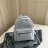 Mochila da Moda com Estampa de Letras para Estudantes Universitários, Nova Coleção Outono 2026 Feminina, Lona de Grande Capacidade para Escola