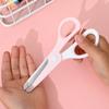 Oule Stationery Tijeras Serie Paseo Estelar Baotou de Seguridad Ayuda a Ahorrar Esfuerzo y Cortar Colecciones de Colores Tijeras Macron Tijeras Frescas