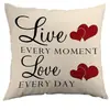 Almofada de Dia dos Namorados Personalizada, Capa de Almofada Decorativa para Sofá com Estampa da Letra "Love" (Atacado)