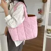 Bolsa de Chaqueta de Algodón con Cuadrícula Bordada Bolsa de Gran Capacidad para Mujer 2026 Nueva Bolsa para Debajo del Brazo Elegante Bolso Tote de Lunares
