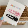 Pasador de Metal para Gotas de Aceite con Puntos de Colores para Mujer, Pinza de Pato Ondulada Dulce y Linda, Pinza de Pico de Pato sin Marcas para Flequillo de Chica Dulce y Cool, Maquillaje