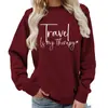 Comércio Exterior Suprimento Transfronteiriço Viagem É Minha Terapia Moletom Feminino com Gola Redonda Estampado Tamanho Europeu Casual Caimento Solto
