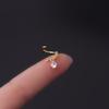 Joyería Henson 20g nuevo popular colgante de circón en forma de gota de agua piercing para la nariz comercio exterior europeo y americano
