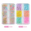 Accesorios para uñas celebridad de internet estilo ins cuentas de burbujas de caramelo coloridas decoraciones para uñas color macarrón 6 rejillas mixtas