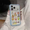Adecuado para funda de teléfono Apple 17, Modelo Nuevo Transparente para iPhone 15, Cobertura de Borde Completa, Diseño de Agujero Grande, Patrón de Rejilla de 16 Residentes de Bikini