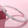 Nueva pulsera cuadrada abierta minimalista esmerilada para mujer Han Fan ins moda Joker pequeño círculo pulsera plateada al por mayor