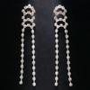 Pendientes de botón con forma de corazón invertido, superventas en AliExpress, sencillos y combinables con borlas, con diamantes de imitación, accesorios para mujer.
