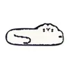 Alfombra Tufted Flocada de Cachorro de Dibujos Animados Blanco para Habitación Infantil, Sofá de Sala de Estar, Alfombra de Felpa para Piso Antideslizante, Manta para Dormitorio, Junto a la Cama