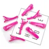 Presilha de plástico transparente em gelatina diy para crianças bico de pato 3,5cm cor de doce simples para cabelo de menina franja clip