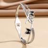 Pulsera de mariposa ultra ancha con circonitas galvanizadas de acero inoxidable y titanio, superventas en Amazon, comercio electrónico transfronterizo.