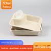 Caixa de almoço descartável biodegradável de polpa caixa de salada caixa para embalagem de alimentos leves caixa de almoço retangular caixa de almoço ecológica para viagem