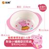 Cuenco infantil Wuhe Peppa Pig rosa, complemento alimenticio, palillos, vajilla de melamina de dibujos animados, plato antiescaldaduras para bebés.