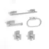 Juego de Colgante de Acero Inoxidable Base Cuadrada Juego de Toallero Juego de Herrajes para Baño Juego de Barra para Toallas de Baño Transfronterizo