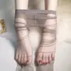 Medias Invisible Sin Costuras Ultra-Delgadas 0D de Una Línea en la Entrepierna para Mujer Anti-Enganche Completamente Transparentes Sexy Color Piel