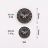 Botones cóncavos pequeños estilo Chanel de cuatro ojales con patrón de sol, adecuados para ropa, gabardinas, prendas de abrigo, suéteres y prendas de punto.; botones metálicos