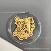 Populares Pegatinas Doradas de los Doce Signos del Zodíaco para Teléfono, Oro Puro 999, Pegatinas Doradas del Año del Caballo para Teléfono, Regalos Promocionales para Eventos de Tienda