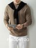 Camiseta de Manga Longa Cloudtouch de Modal de Alta Qualidade com Toque de Nuvem para Homens, Gola Alta Parcial, Amiga da Pele, Camada Base com Caimento para o Outono.