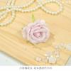 Flores Simuladas de Rosa Pequeña Tela de Seda Cabeza de Rosa Segura Venta al por Mayor Decoración de Pared de Flores para Fondo de Salón de Bodas Arreglo Floral Azul