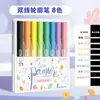 Pluma de Contorno de Doble Línea Pluma para Escribir a Mano para Estudiantes con Pluma Marcadora Color Periódico Escrito a Mano Infantil Pluma de Escritura a Mano con Trazo Especial