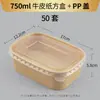 Atacado Recipiente Descartável de Papel Kraft para Alimentos Embalagem Retangular para Fast Food para Levar Piquenique Salada de Frutas Bento Acampamento