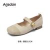 Sapatos Mary Jane Augusden para Mulheres 2026 Novos Mules de Verão Estilo Francês Inspirados em Chanel Sapatos Planos para Noite