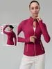 Chaqueta de Yoga Adelgazante con Cuello Alto, Mismo Estilo de Marca Grande, Cremallera, Top Deportivo Casual de Fitness para Mujer, Chaqueta de Moda