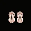 Transmisión en Vivo de Fábrica Dropshipping Collar de Casco de Caballo Fred Oro Rosa Completo Diamante Pulsera de Casco de Caballo Forma de 8 Oro V Versión Alta