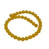 Ágata amarilla natural semiacabada, cuentas redondas de ágata, bricolaje, collar de cuentas hecho a mano, pulsera, material, accesorios de joyería