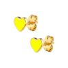 Pendientes de Plata de Ley s925 Transfronterizos con Aguja, Goteo Multicolor, Forma de Corazón, Estilo Ins para Mujer, Simples, Pequeños y Exquisitos, Pendientes Versátiles
