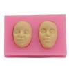 Preço de Fábrica Dois Pares Molde de Bolo Máscara DIY Silicone Flip Doce Ferramentas de Confeitaria Molde de Gelo Molde de Sabão H1665
