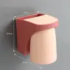 Sucção magnética escova de dentes rack de armazenamento banheiro punch-free parede montada Copo de dente enxaguante bucal Copo de armazenamento de dente terno caixa de armazenamento