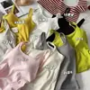 2836 Camisola sin Espalda con Almohadilla de Látex Integrada y Almohadilla en el Pecho, Camisa Base de Algodón Acanalado con Copas Fijas para Mujer