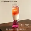 Vaso de jugo vintage de nicho, estilo ins, alto valor estético, vaso de agua con gas de pie alto, nuevo diseño creativo