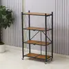 Prateleira de armazenamento de cozinha espessa sem instalação, transfronteiriça, prateleira de armazenamento multicamadas, prateleira dobrável para micro-ondas, prateleira de armazenamento doméstica de piso