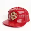 Popular Cadena de Oro Pulsera Hip-Hop Sombrero Negro de Pescador Gafas con Montura de Espejo Anillo de Dólar Conjunto de Vestido de Graduación