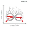 Gafas Navideñas Transfronterizas para Adultos y Niños, Regalos de Navidad, Tela Estampada en Oro, Caja de Regalo de Árbol de Navidad, Monturas de Gafas para Fiesta