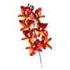 Flor Artificial Cattleya de 7 Cabezas en Tallo Único para Arreglo Floral de Boda Decoración, Material de Flor de Línea Cattleya para Decoración del Hogar Venta al por Mayor